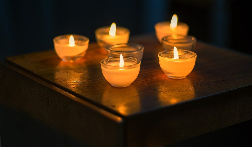 background, candles, tea lights