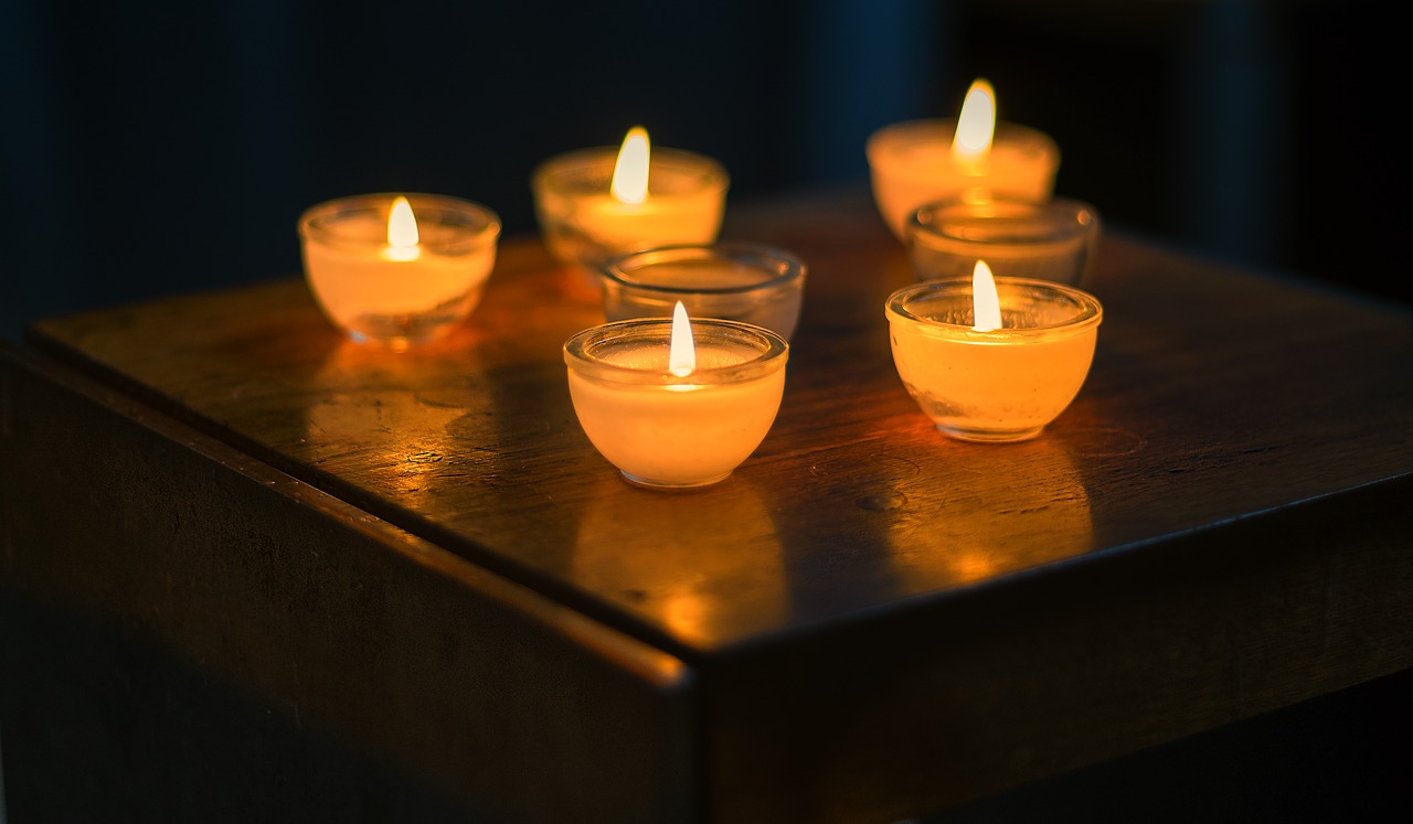 background, candles, tea lights